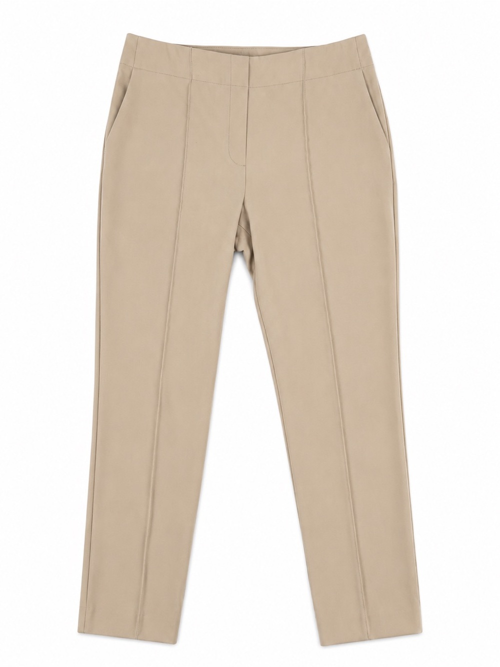 Rachel Zoe | Tailored Beige Minimalist Careerwear Pants Luxury Basics Size 8 - Picture 2 of 7